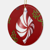 Hedendaagse Kerst Pepermunt Snoep Ornament (Links)