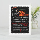 Hedendaagse Kerstman verlicht met moderne neon rod Kaart (Staand voorkant)