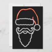 Hedendaagse Kerstman verlicht met moderne neon rod Kaart (Achterkant)