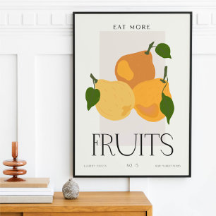 Hedendaagse Keuken Muur Kunst Peer Eten Markt Seri Poster