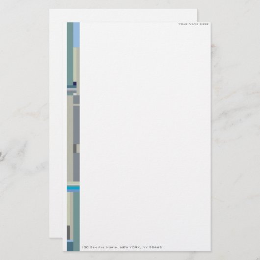 Hedendaagse kleur veld  Briefpapier (Voorkant / Achterkant)