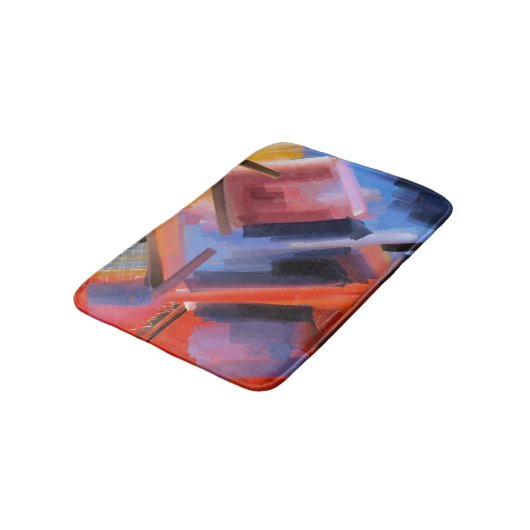 Hedendaagse kleurrijke Abstracte kunst Badmat (Gekanteld)