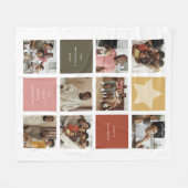 Hedendaagse kubus fotorooster Kerstmis Fleece Deken (Voorkant (Horizontaal))