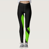hedendaagse kunst groen / zwart leggings (Voorkant)