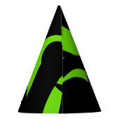 hedendaagse kunst groen / zwarte dag feesthoedjes (Achterkant)