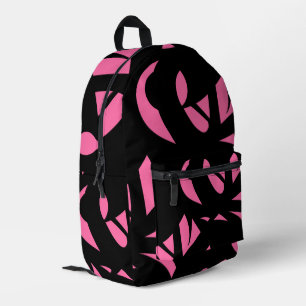 Hedendaagse Kunst Roze / Zwart Bedrukte Rugzak