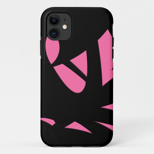Hedendaagse Kunst Roze / Zwart Case-Mate iPhone Case (Achterkant)
