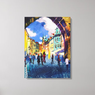 Hedendaagse kunst, schilderkunst, Praag Canvas Afdruk