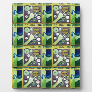 Hedendaagse leuke mozaïek kunst print – een speels fotoplaat