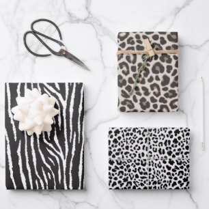 Hedendaagse luipaard en Zebra Inpakpapier Vel