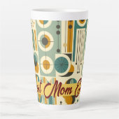 Hedendaagse mid-eeuw stijl beste mama ooit latte mok (Voorkant)