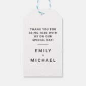 Hedendaagse minimalistische eucalyptus cadeaulabel (Achterkant)