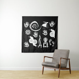 Hedendaagse moderne abstracte Afrikaanse stamkunst Wandkleed