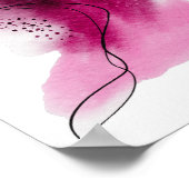 hedendaagse moderne Abstracte roze zwarte Waterver Poster (Hoek)