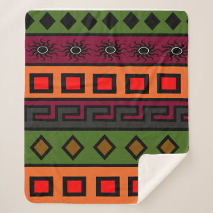 Hedendaagse moderne kleurrijke Afrikaanse kunst Sherpa Deken