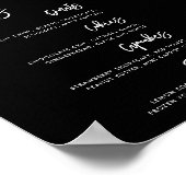 Hedendaagse moderne zwarte bruiloft Dessert Bar te Poster (Hoek)