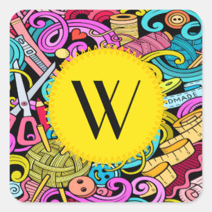 Hedendaagse naai- en breiwerk Sticker