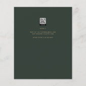 Hedendaagse OLijfgroene Gouden Budget Bruiloft (Achterkant)