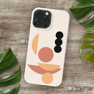 Hedendaagse Oranje Rode Zon Zwarte Maan Cirkels Ku iPhone 15 Pro Max Hoesje