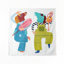 Hedendaagse Paard Collage Karakter Kunst (Halfglan