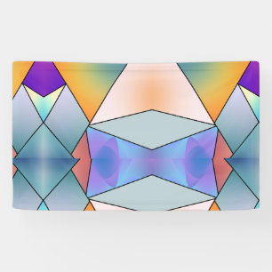 Hedendaagse Pastel & Levendig Abstract Geometrisch Spandoek