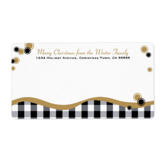 Hedendaagse Plaid Whimsy groot mailing label