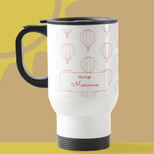 Hedendaagse Red Hot Air Ballon Pattern Mok