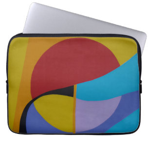 Hedendaagse Retro Doolhof Kunst Laptop Hoes