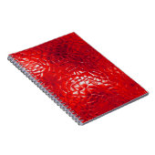 Hedendaagse Rode Folie Abstract Notitieboek (Rechterzijde)