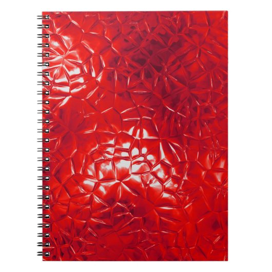Hedendaagse Rode Folie Abstract Notitieboek (Voorkant)