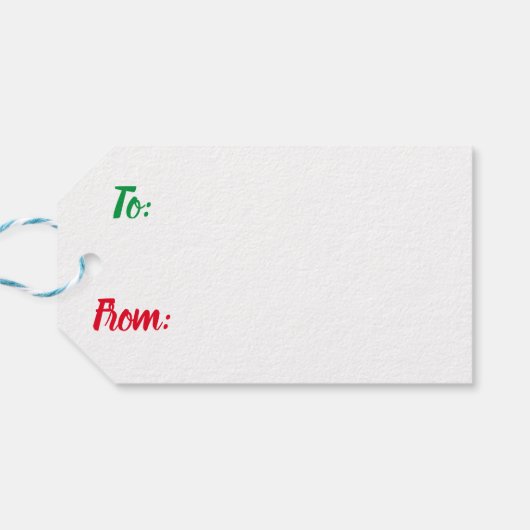 Hedendaagse rode neus rendierkleurige lichten cadeaulabel (Achterkant Horizontaal)