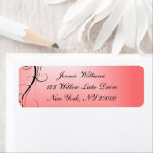 Hedendaagse roze en zwarte vectorgradiënt etiket (Insitu)