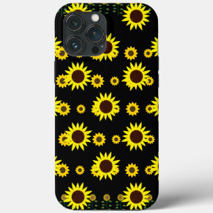 Hedendaagse rustieke zonnebloem patroon iPhone 13 pro max hoesje