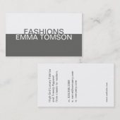 Hedendaagse stijl (grijs) visitekaartje (Voorkant / Achterkant)