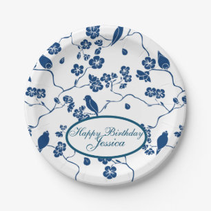Hedendaagse Toile Birds & Florals Paper Bord