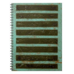 Hedendaagse Turquoise Rooster Notitieboek