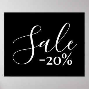 Hedendaagse verkoop teken, 20% korting op de detai poster