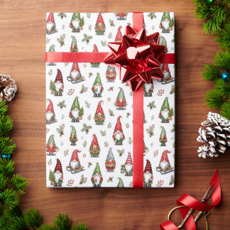 Hedendaagse Whimsical Kabouters voor de Feestdagen Cadeaupapier