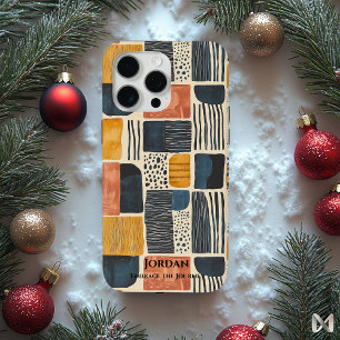 Hedendaagse Zambiaanse Batik – Aardse Abstracte Pa iPhone 15 Pro Max Hoesje