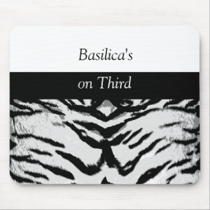Hedendaagse Zebra Streep Zwart-wit Mousepad Muismat