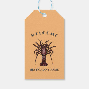 Hedendaagse zeevruchten welkom Lobster Restaurant  Cadeaulabel