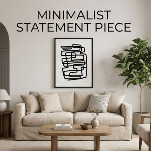 Hedendaagse zwart-wit eenvoudige geometrische poster