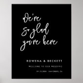 Hedendaagse zwarte bruiloft Zo blij dat je hier be Poster (Voorkant)