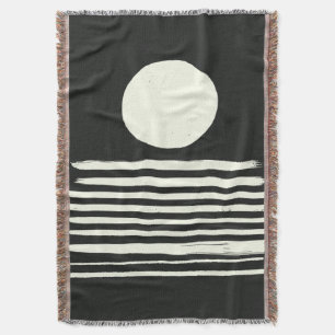 hedendaagse zwarte en witte Abstracte kunst Deken