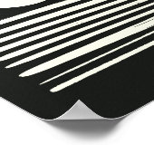 hedendaagse zwarte en witte Abstracte kunst Poster (Hoek)
