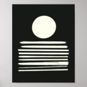 hedendaagse zwarte en witte Abstracte kunst Poster (Voorkant)