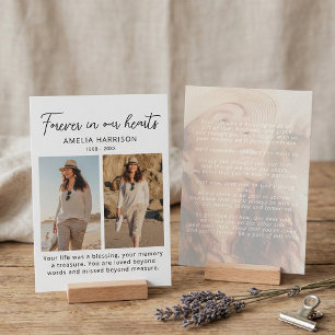Hedendaardse Foto Condoleance Rouwen Bidkaart Visitekaartje