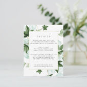 Hedera | Botanische Guest — Ivy Leaves — Details Informatiekaartje (Staand voorkant)