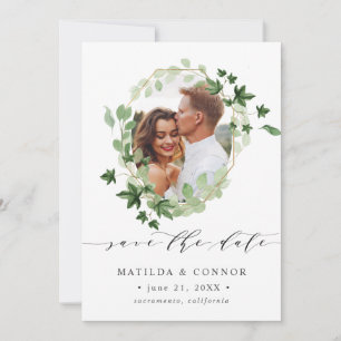 Hedera   Ivy Leaves Geometric foto save the date