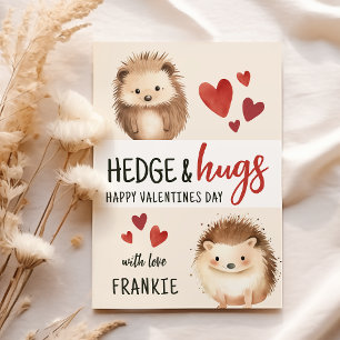 Hedge & Hugs Egel Valentijnsdag in de klas Feestdagenkaart
